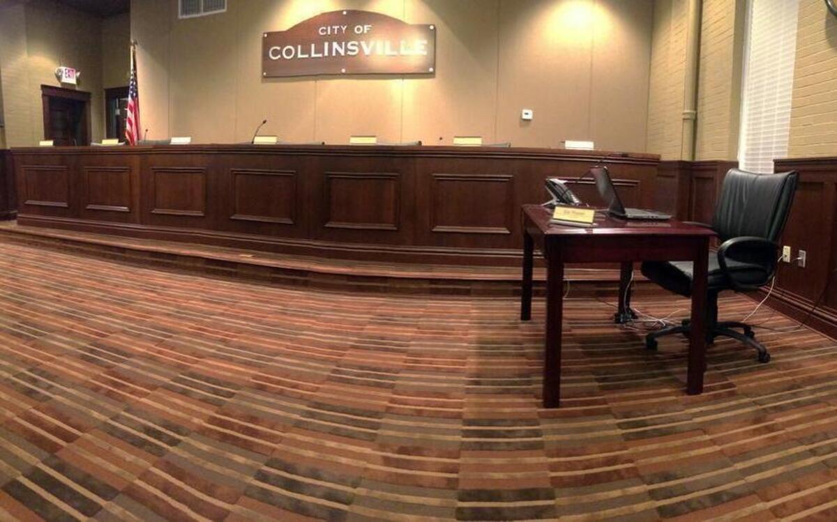 
Inside the Collinsville Council Chambers in City Hall, 125 S. Center Street.
