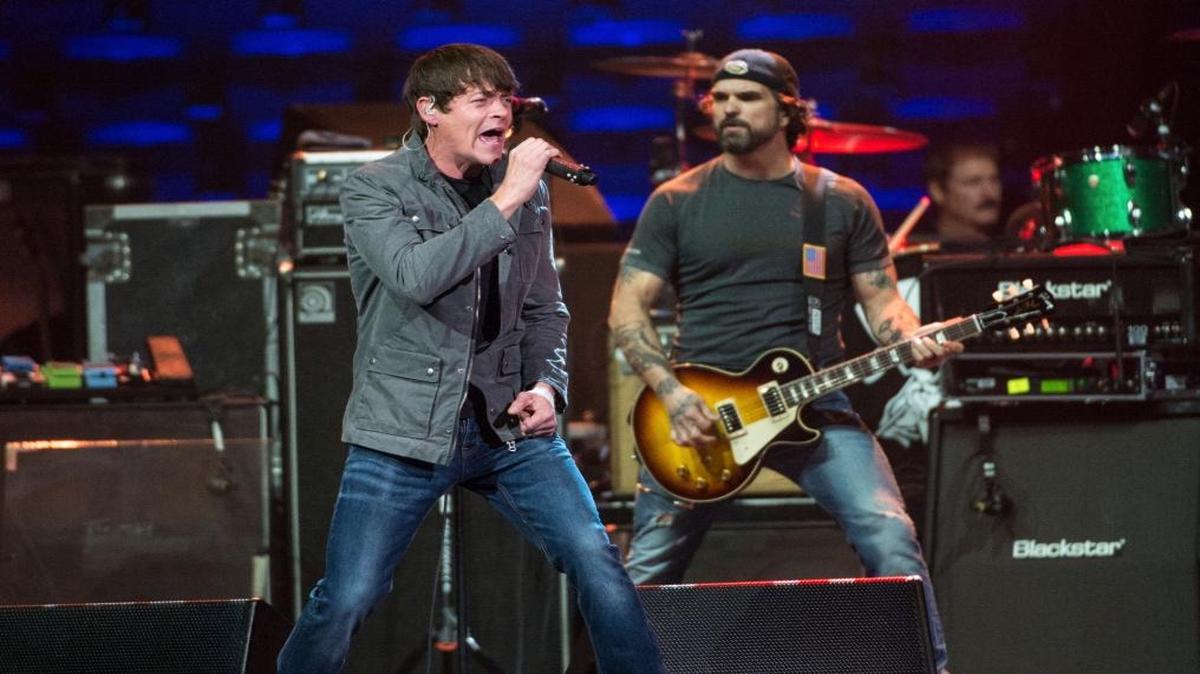 Chris Henderson, left, and Brad Arnold of 3 Doors Down will perform during Fair St. Louis.