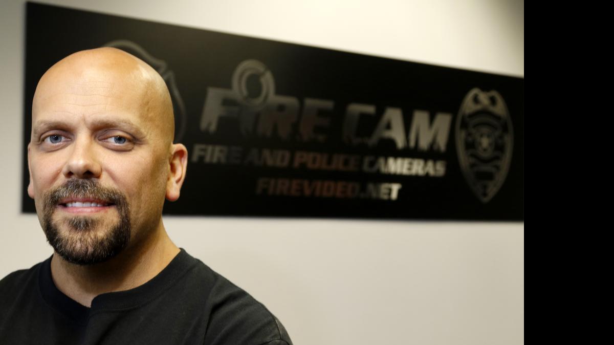 
East St. Louis firefighter Rob Schield runs a company called Fire Cam, which designs cameras for firefighters and police officers to wear on the job. The cameras have been in demand for the past year following the Michael Brown Jr. shooting in Ferguson, Mo.
