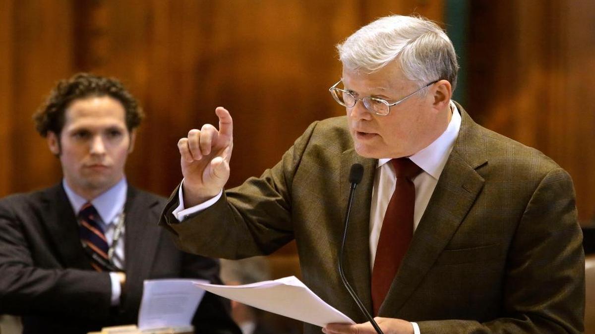 
Sen. Bill Haine, D-Alton, said Thursday he will file legislation to restore the death penalty in some cases. The legislation would restore the death penalty as a sentence option for those convicted of serial killings, heinous murders of a child, of an elderly person or of a person with a disability, murders of crime witnesses, correctional officers and law enforcement officials.
