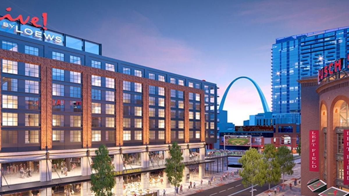 This artist rendering shows what the new hotel at Ballpark Village will look like.
