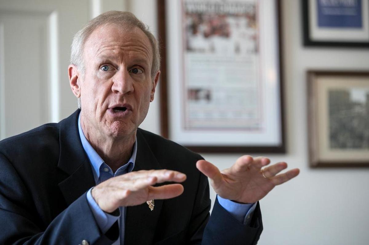 Governor Bruce Rauner speaks with the Belleville News-Democrat.