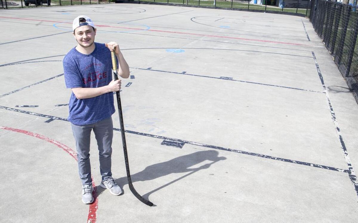 McKendree student athlete Dylan Mueth played on this roller hockey rink in Breese growing up.