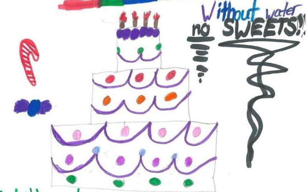 Shy Hoffman, a fifth-grader at Scott Elementary School on Scott Air Force Base, created a piece of art based on what day without water would look like. Shy is among the winners in a recent Illinois American Water art contest.