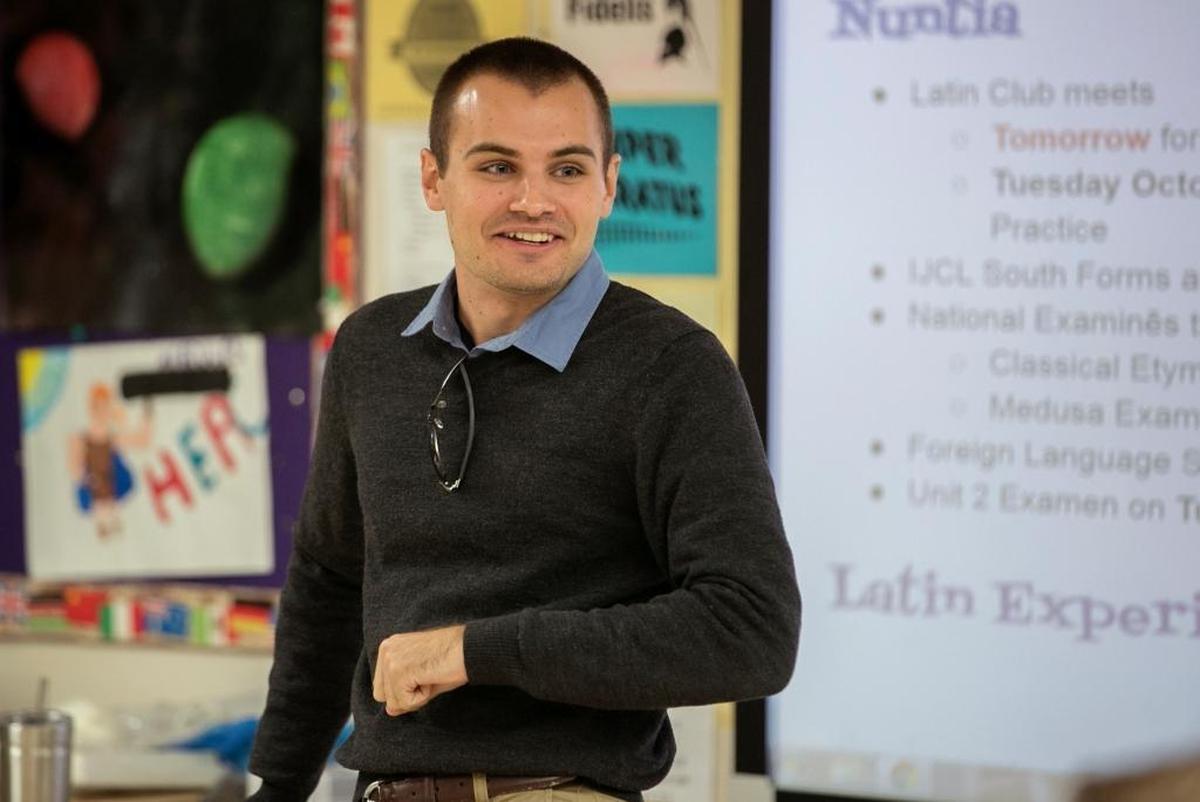 Collinsville High School Latin teacher James Stark said he was inspired to pursue a career in education by some successful teachers he had when he was growing up. But his approach to teaching has been shaped by other educators’ failures.