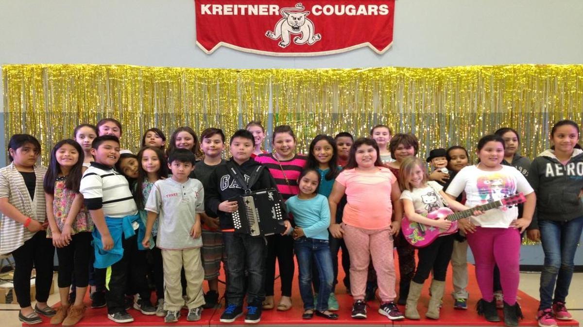 Kreitner Elementary School earned the National PTA School of Excellence Award. The school’s PTA found ways to increase parent involvement in the school, and did so by having a school talent show last year, pictured, and having a translator at school events. Parent participation in the PTA has tripled since.