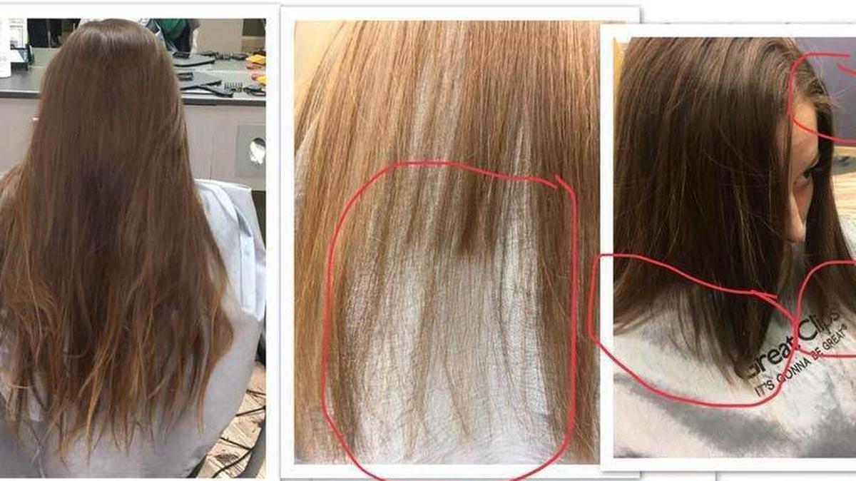 Marie Wicker said a student at Althoff Catholic High School cut about 7 inches of her daughter’s long hair with scissors.