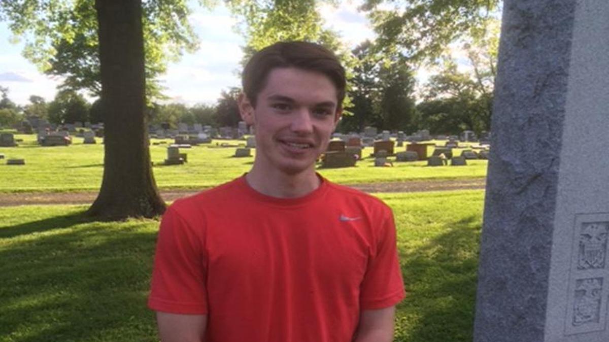 Neil Wegrzyn, 17, a junior at Belleville East High School and a member of Boy Scouts Troop 11, is working on a memorial to Belleville men who were killed in Vietnam.