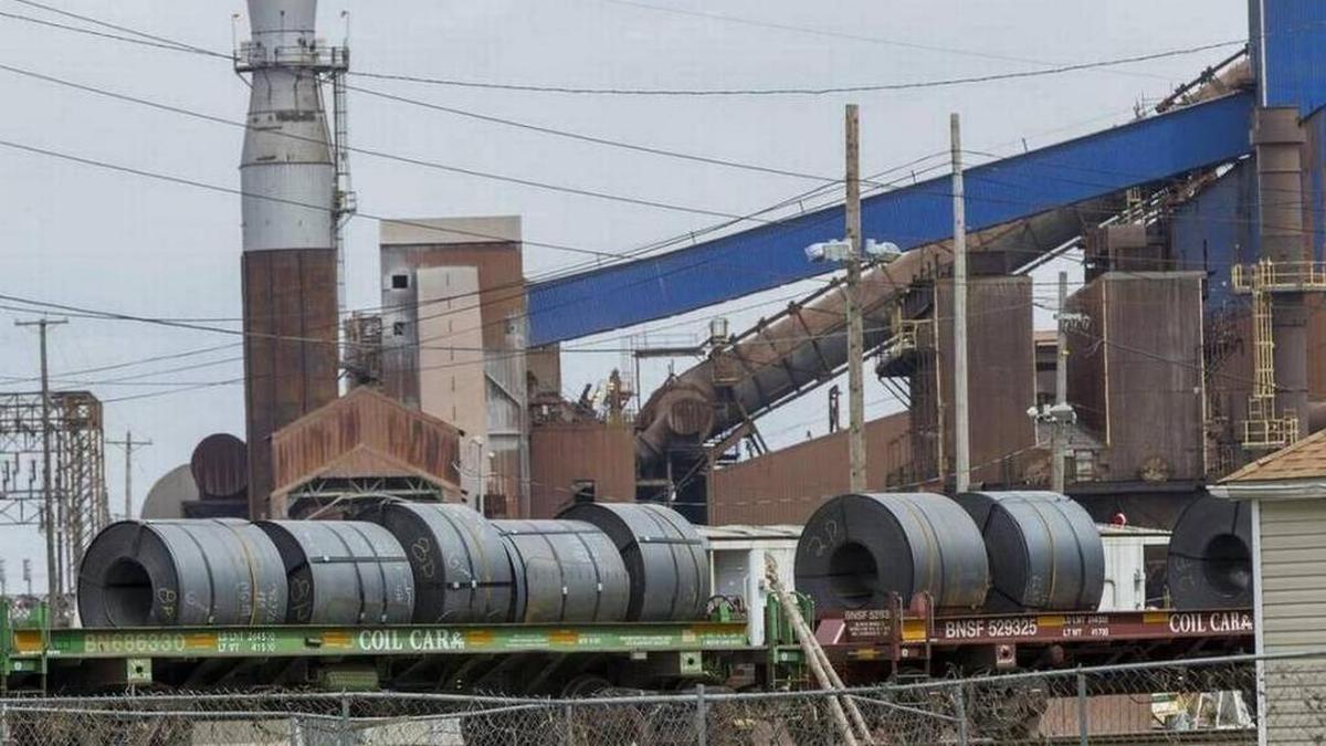 In this News-Democrat file photo, flat rolled steel rests on rail cars at then-U.S. Steel Corp. in Granite City. News broke Wednesday that United States Steel plans to sell two blast furnaces at Granite City Works to SunCoke Energy, Inc.