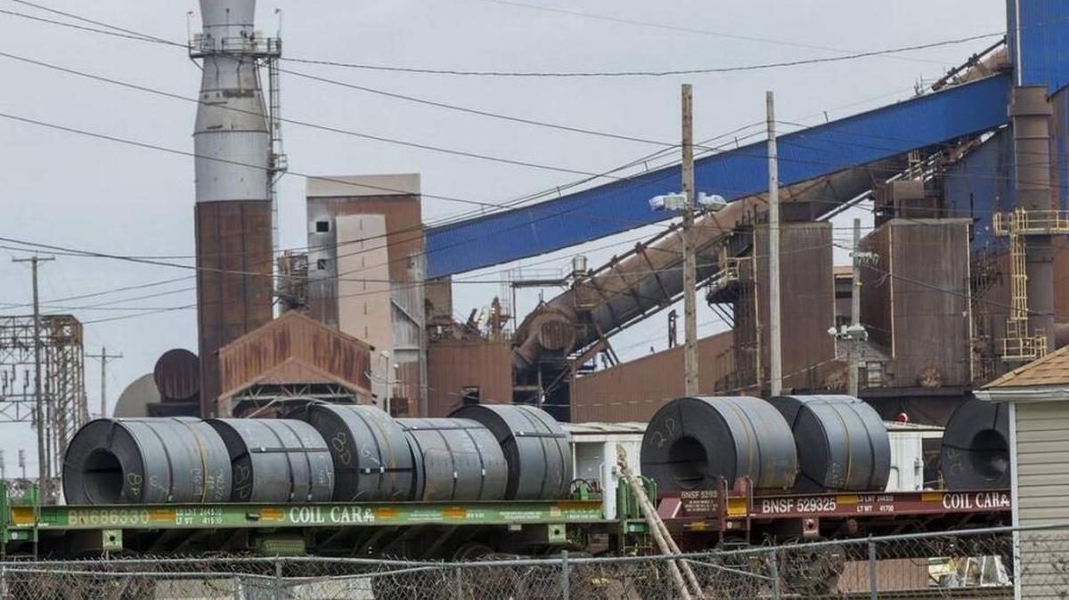 In this News-Democrat file photo, flat rolled steel rests on rail cars at U.S. Steel Corp. in Granite City.