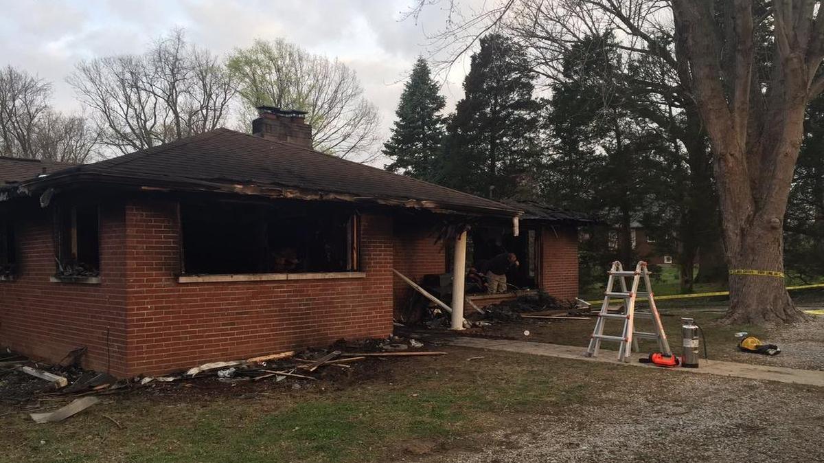 The home that was destroyed by fire early Wednesday in Fairview Heights.