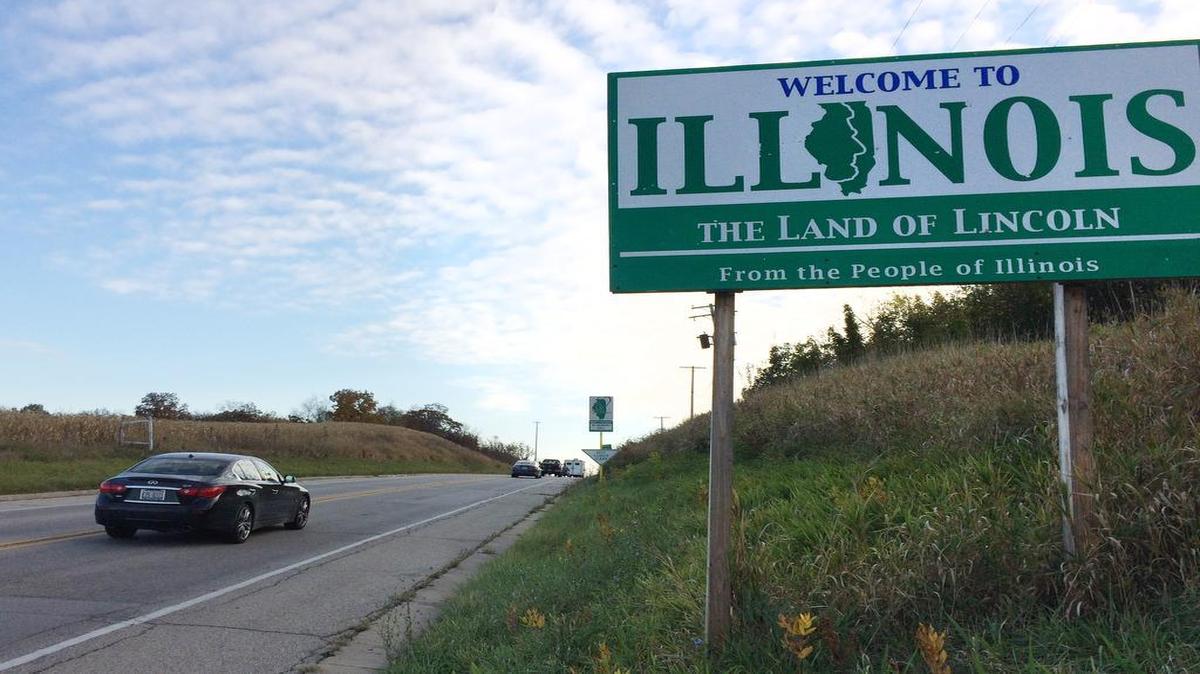 The sign says “Welcome to Illinois,” but it would have still been Wisconsin if not for some maneuvering 200 years ago to move Illinois’ boundary northward.