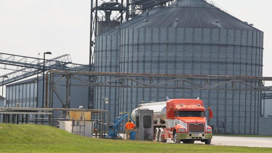 
A truck takes on a load of ethanol at Center Ethanol in Sauget.
