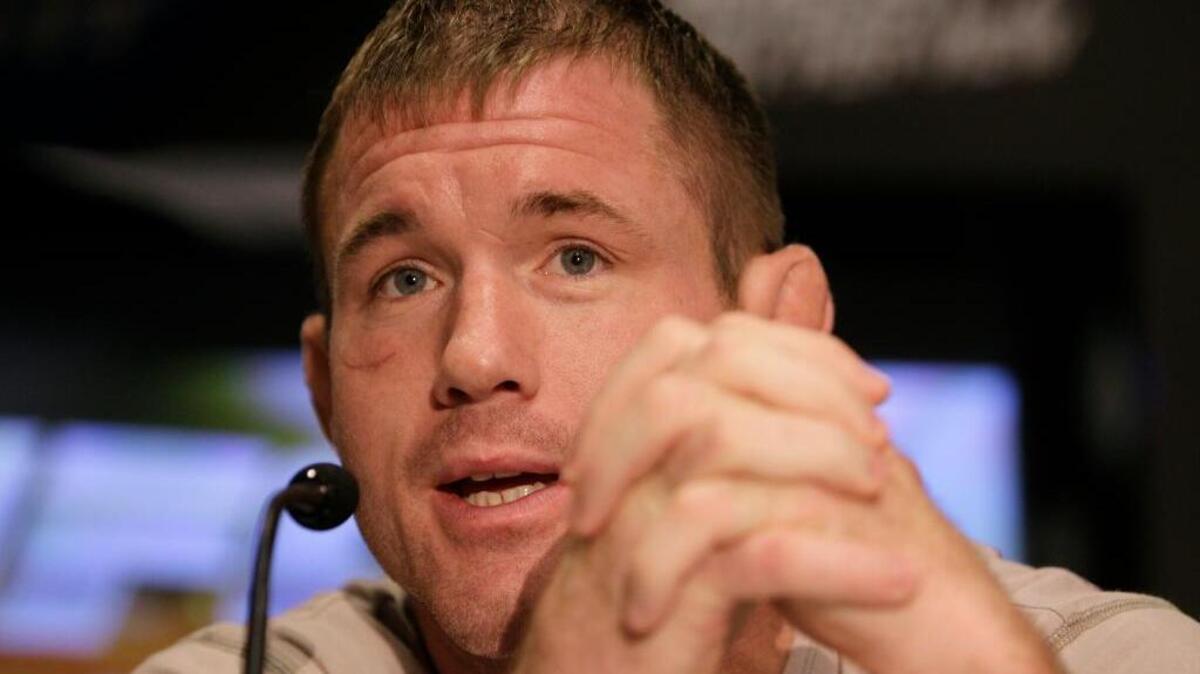 UFC mixed martial arts fighter Matt Hughes during a news conference in San Francisco, Thursday, Aug. 5, 2010.