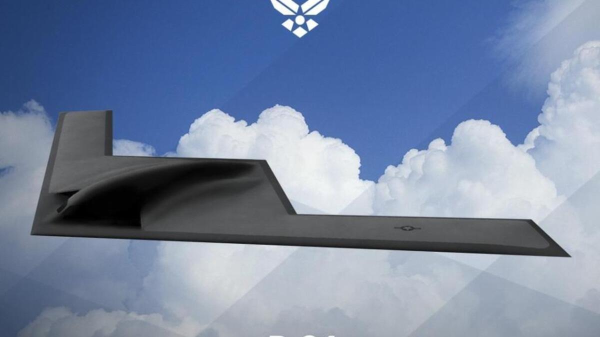 An artist rendering of new Northrop Grumman Corp B-21 long-range bomber.