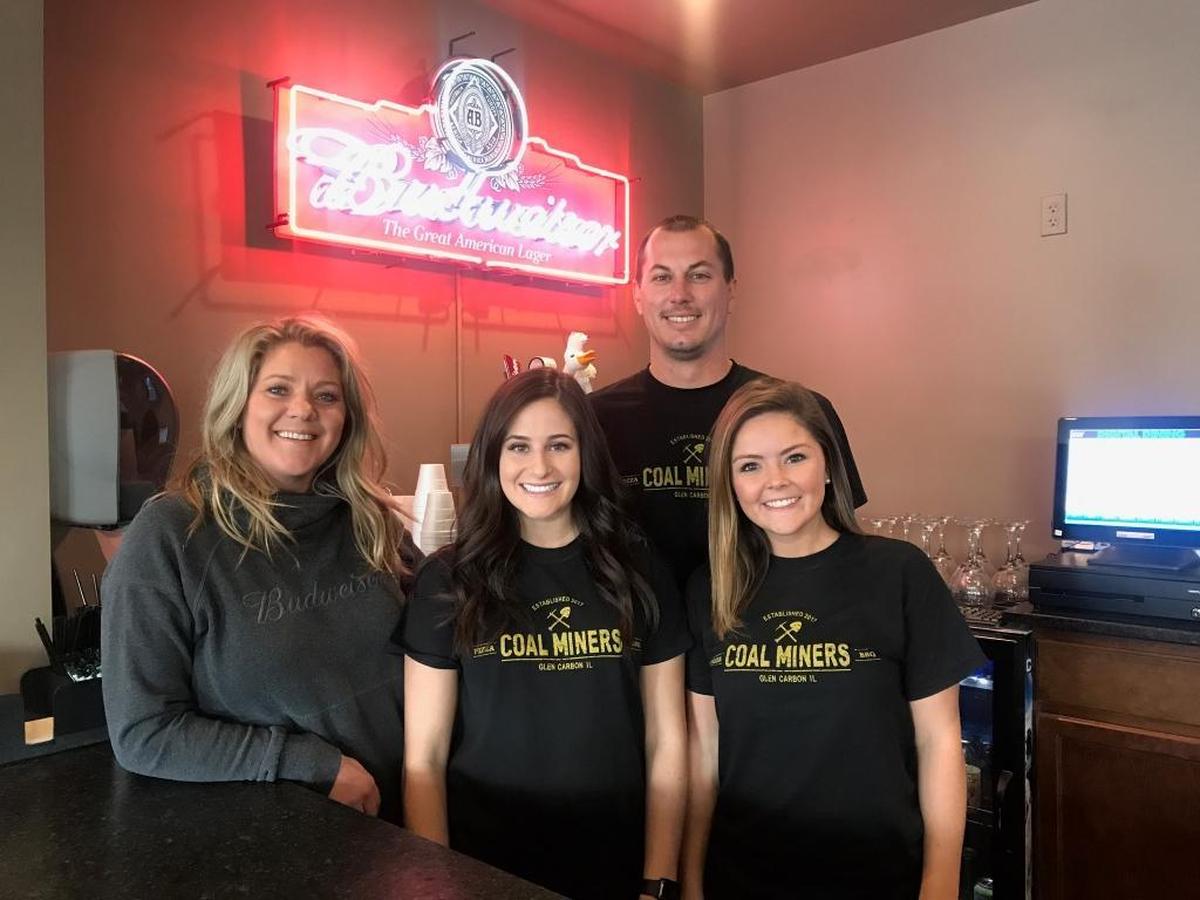 Kelly Funk and her staff at Coal Miners in Glen Carbon.