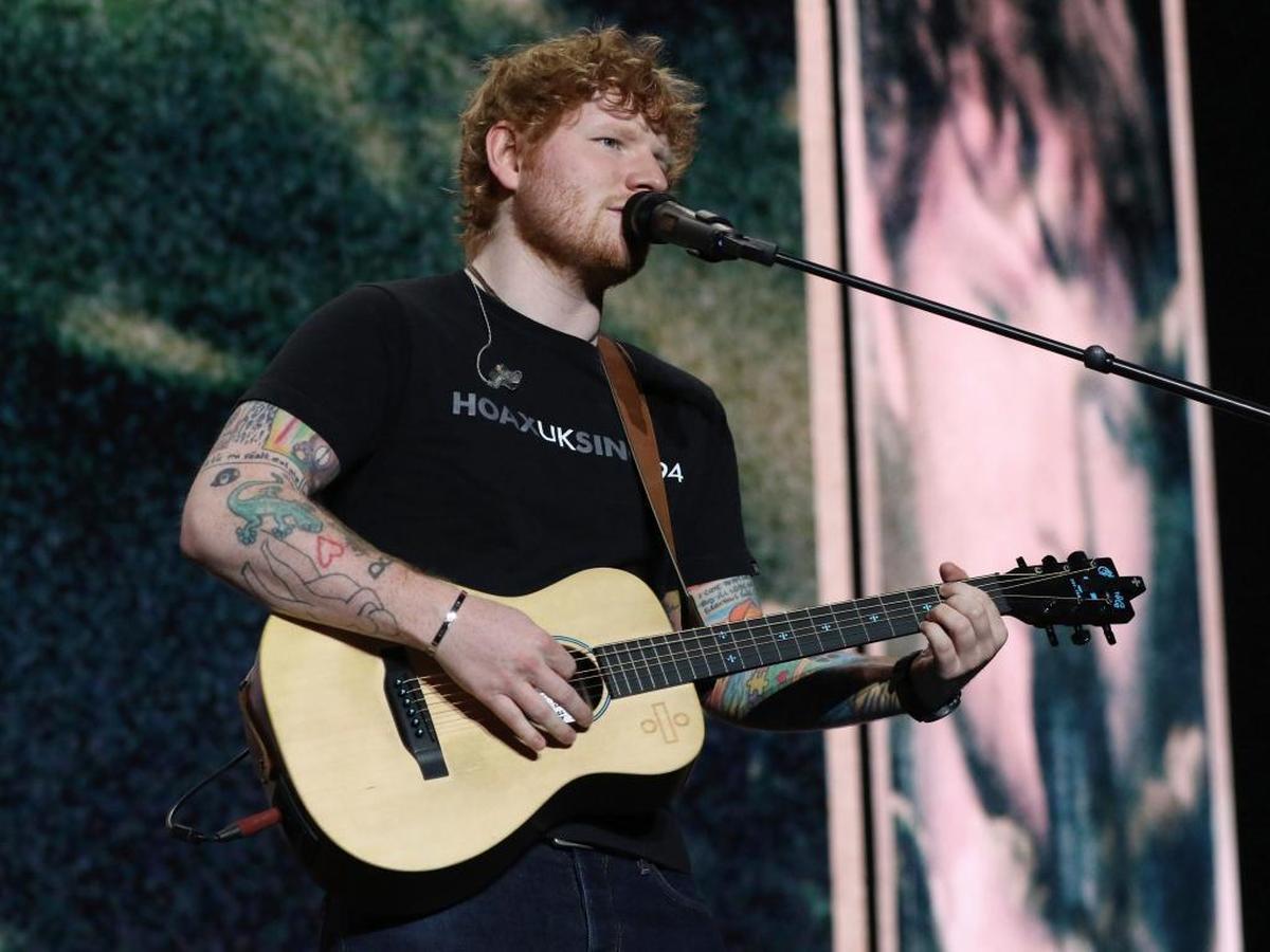 Ed Sheeran performs at Infinite Energy Center on Friday, August 25, 2017, in Atlanta.