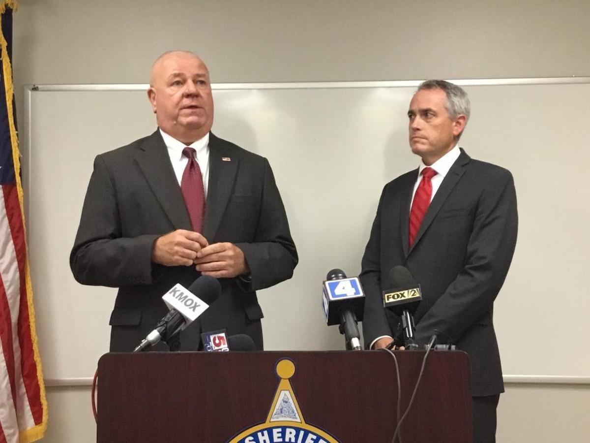 Madison County Sheriff John Lakin, left, and State’s Attorney Tom Gibbons.