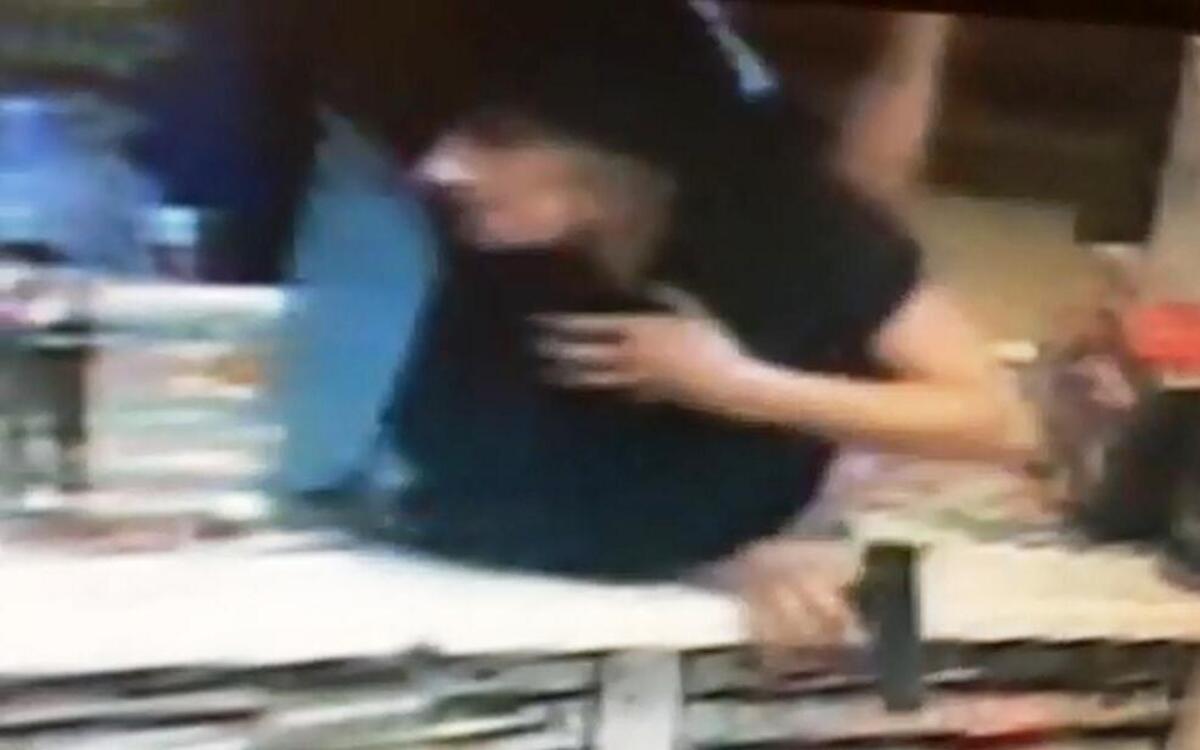 
Surveillance image from the robbery Thursday night at Caseyville Mini-Mart.
