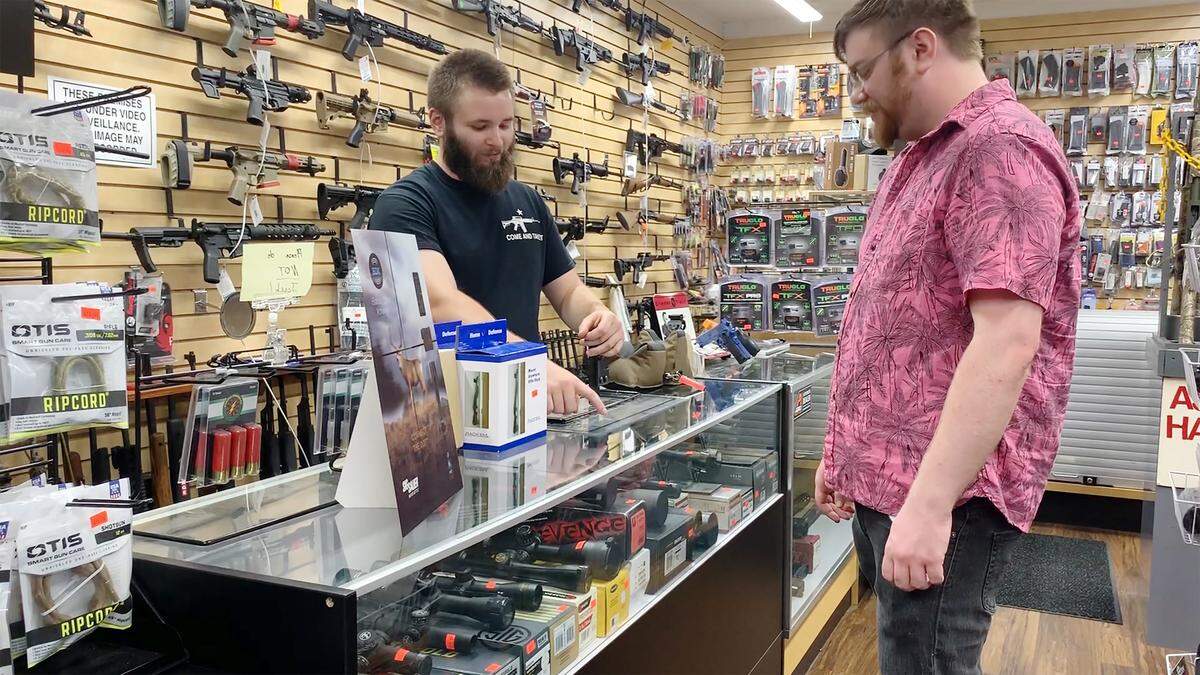 When a prospective gun buyer comes to Ron and Jo’s Firearms and Sporting Supplies in O’Fallon, he or she has to show a FOID card to handle the weapon.