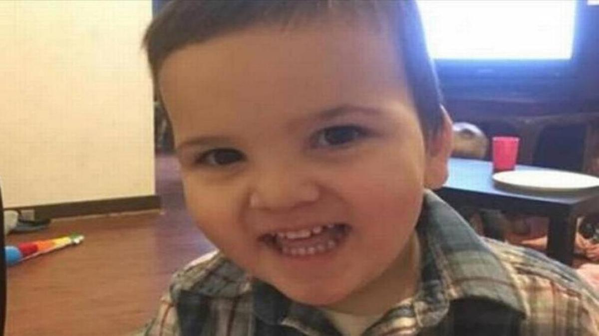 Jensen D. Voss, 2, died in Keyesport around 3 p.m. Monday after being struck by a car.