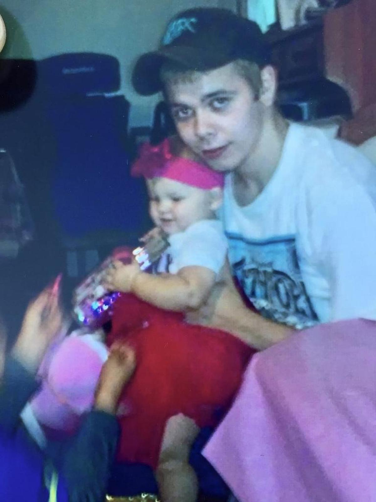 Dakota Ellerbusch and his niece. He died of a drug overdose and was found New Year’s Day.