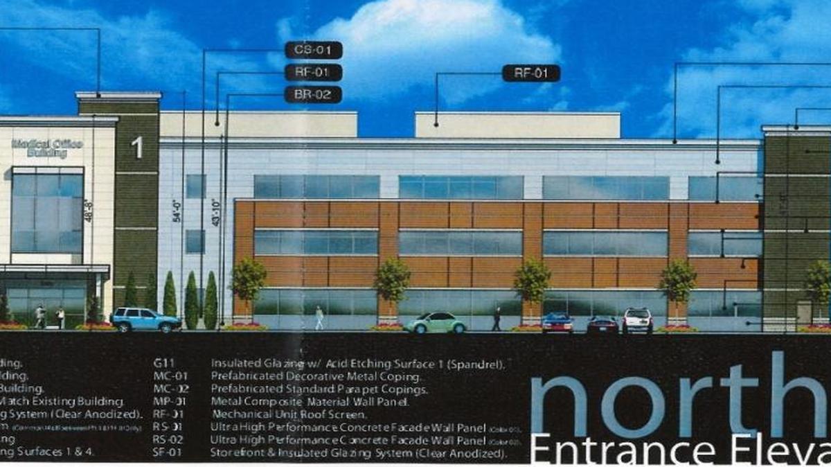 This rendering shows what a planned medical office building on the grounds of Memorial Hospital East in Shiloh will look like.