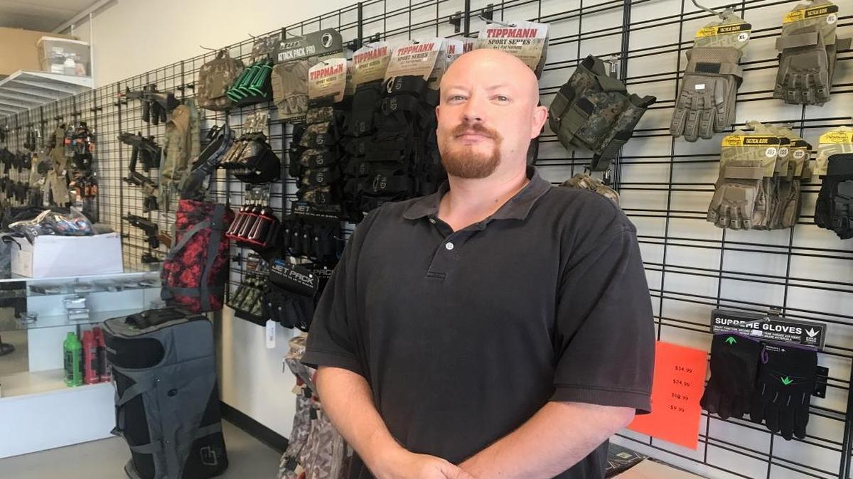 Joe Scharf owns Paintball Outfitterz at 208 Frank Scott Parkway E, Suite 5 in Swansea.