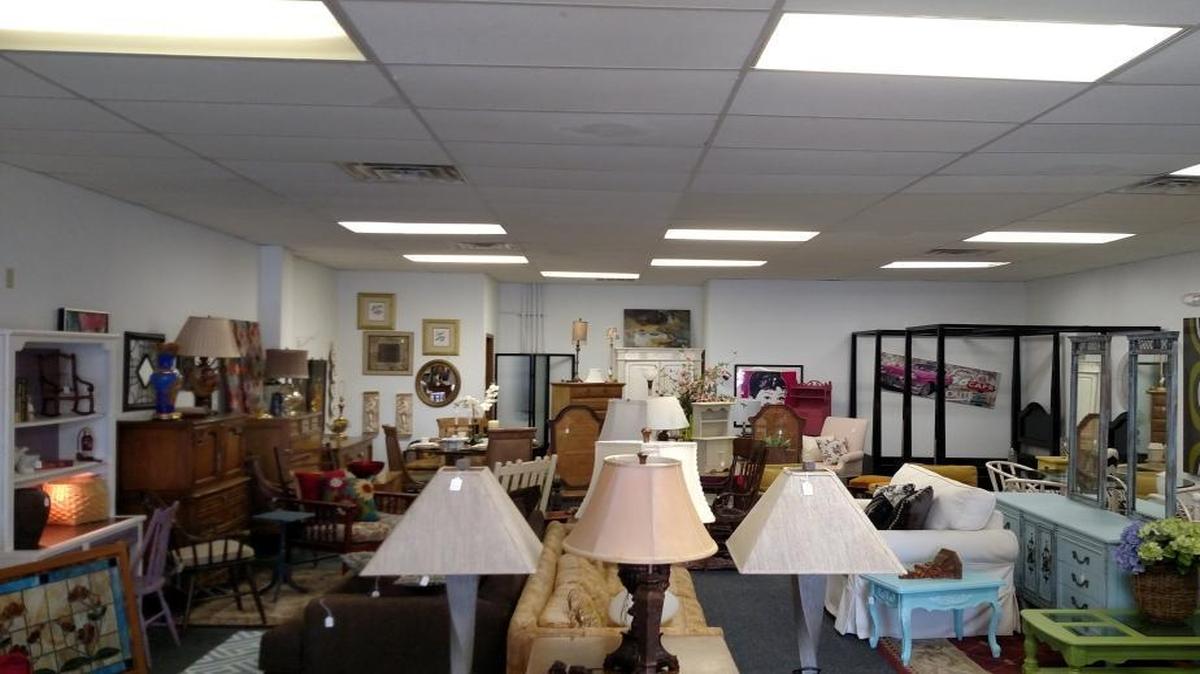 Inventory at West End Upscale Resale at 6966 W. Main St. in Belleville includes dressers, tables, couches, lamps and lots of decor.