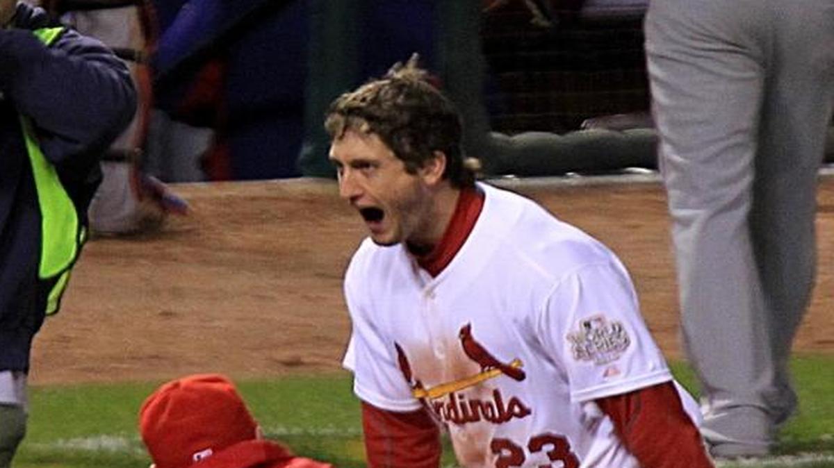 David Freese helped annihilate Texas Rangers pitching during Game 6 of the 2011 World Series. Now he’s back in St. Louis to pitch for Imo’s Pizza.
