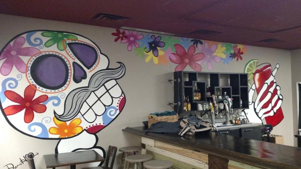The centerpiece of Catrinas, a Mexican restaurant at 1027 Century Drive in Edwardsville, is this mural. The restaurant opened Thursday for the first time and an official grand opening will be announced soon.