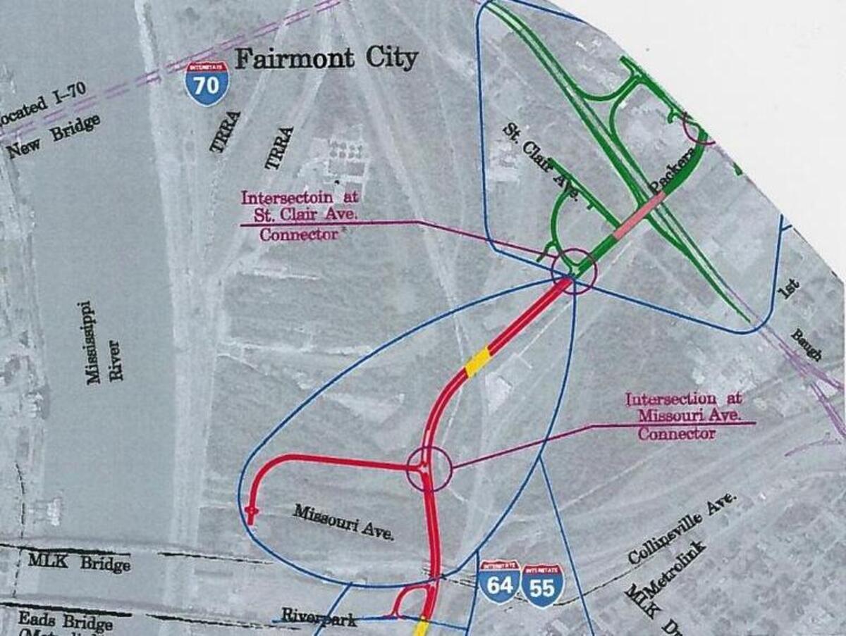 The new spur will connect the East St. Louis riverfront to Interstate 70.