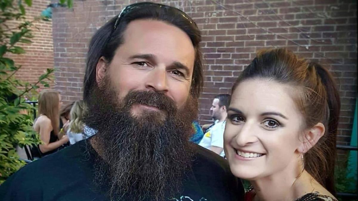Jason Stillwell died from injuries he suffered in a motorcycle crash July 30. Here he poses with his girlfriend, Penny.