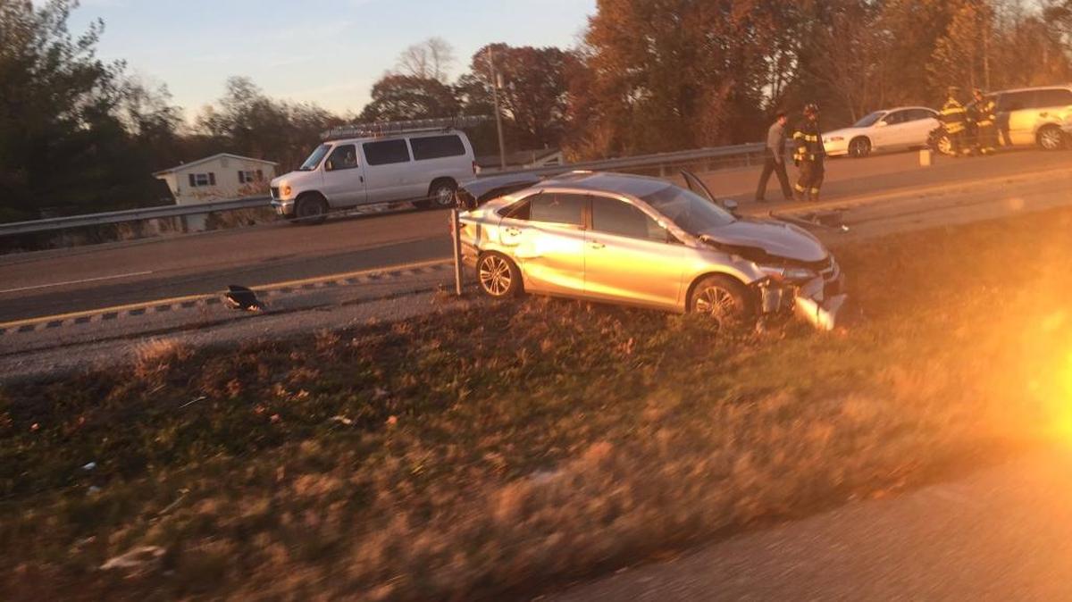 Traffic on I-55/70 southbound was delayed with a mile-long backup after a traffic crash Thursday evening.
