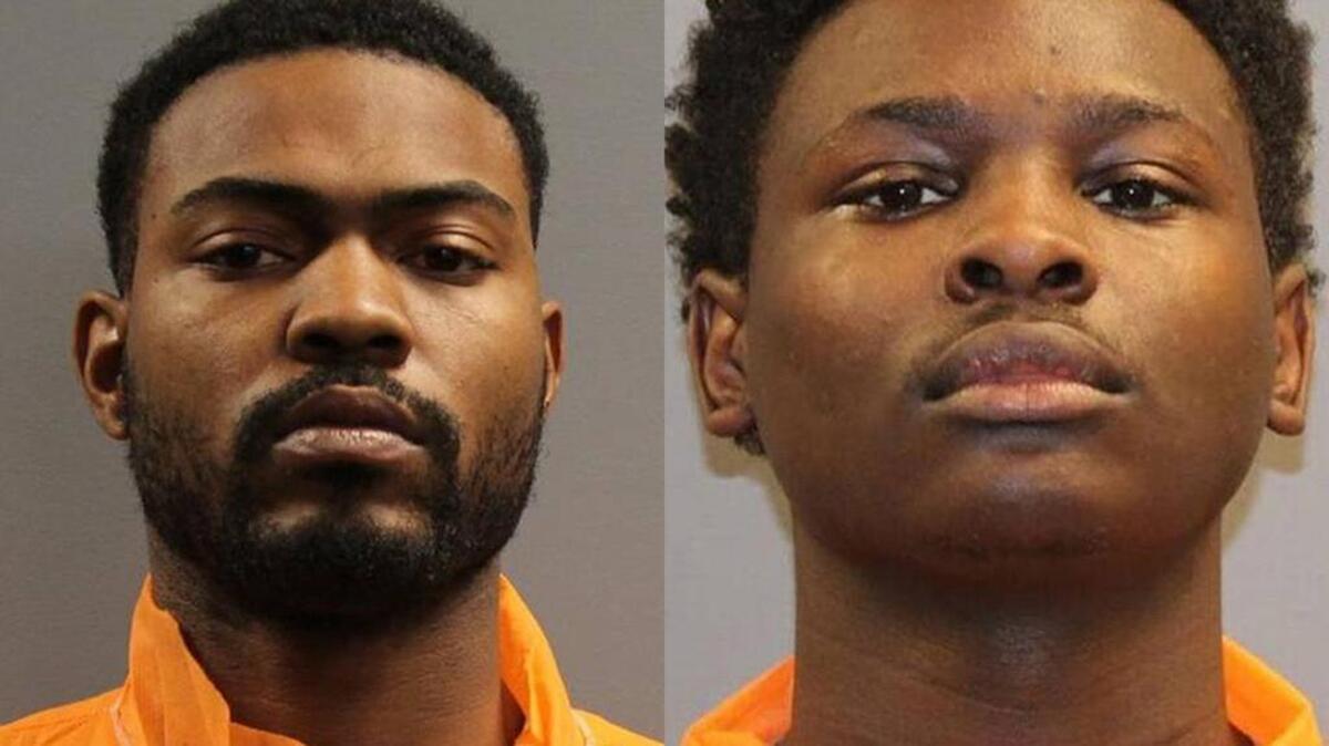 The St. Clair County State’s Attorney’s Office charged (left) Jermane Hunt, 25, and (right) Marquise Chairs, 21, each with two counts of armed robbery with a firearm.
