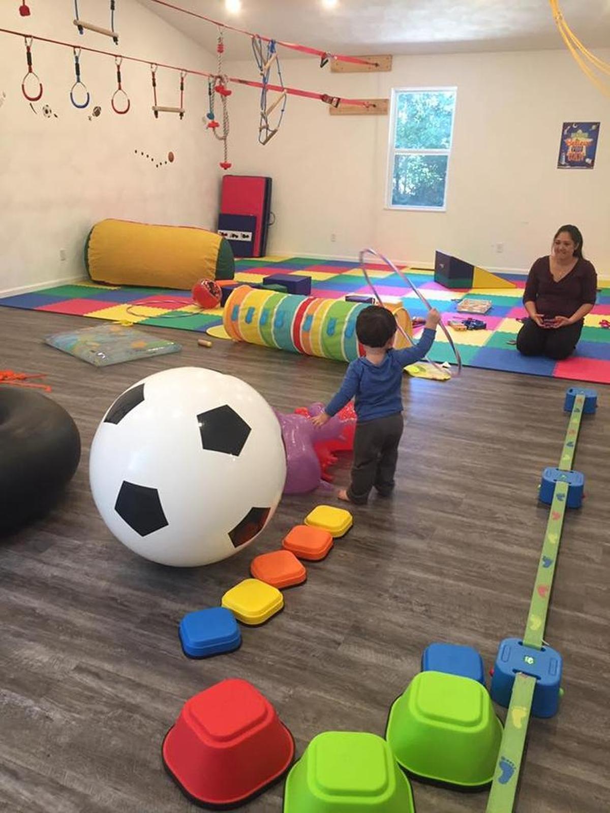 The gym at Kiddo’s Closet and Clips is made for babies, toddlers and children under 6.