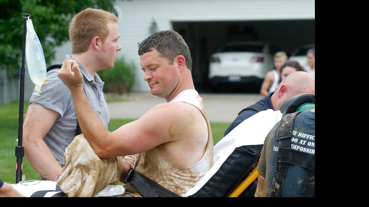 
Emergency workers rescued this man who got stuck waist-deep in a trench Wednesday afternoon at a home on Westridge in Maryville. He did not suffer any serious injuries.
