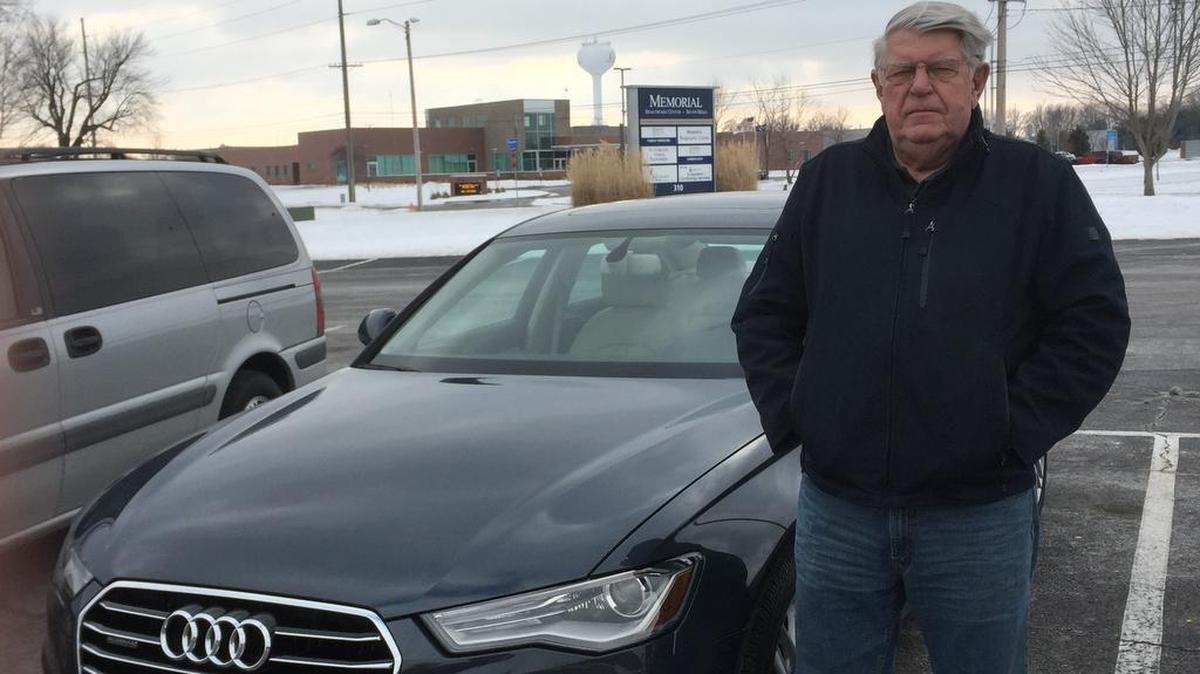O’Fallon Ward 6 Alderman Ray Holden stands by the new 2016 Audi A6 he won from the Bommarito Automotive Group dealership in St. Louis