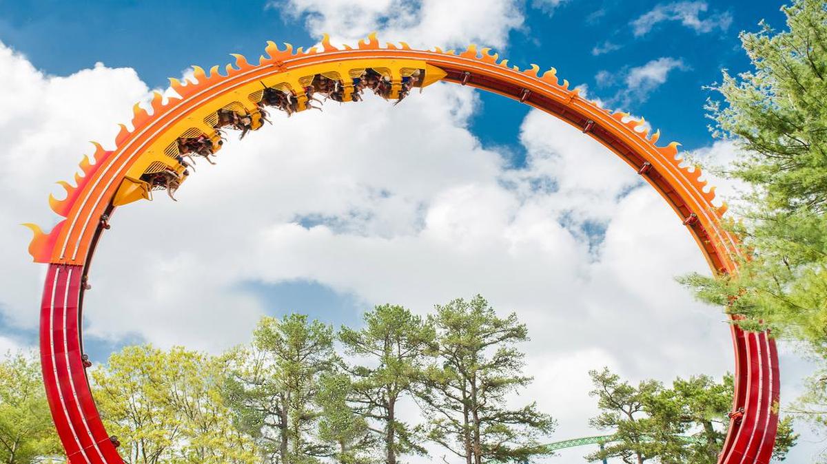 
An artist’s rendering of a new ride coming to Six Flag St. Louis. The ride called Fireball is expected to open in 2016. 
