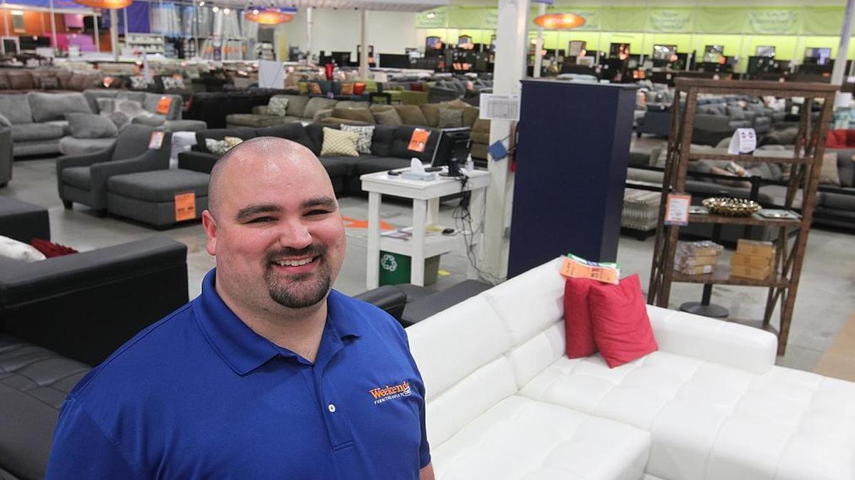 
General manager Alan Jones on the showroom floor at Weekends Only Furniture & Mattress in Fairview Heights.
