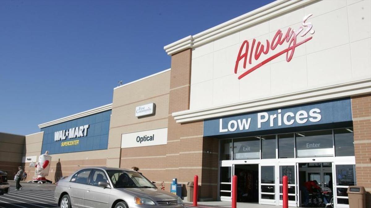 An exterior of the Walmart in Belleville.