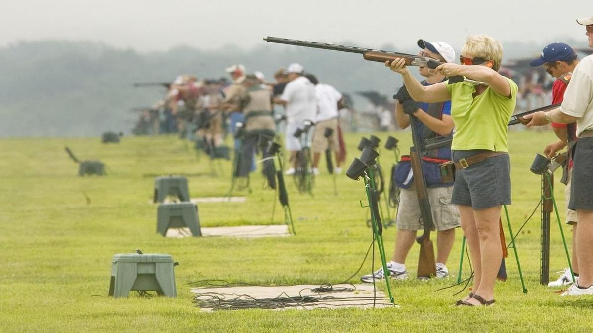 
A shooter competes at the World Shooting and Recreation Complex in Sparta.
