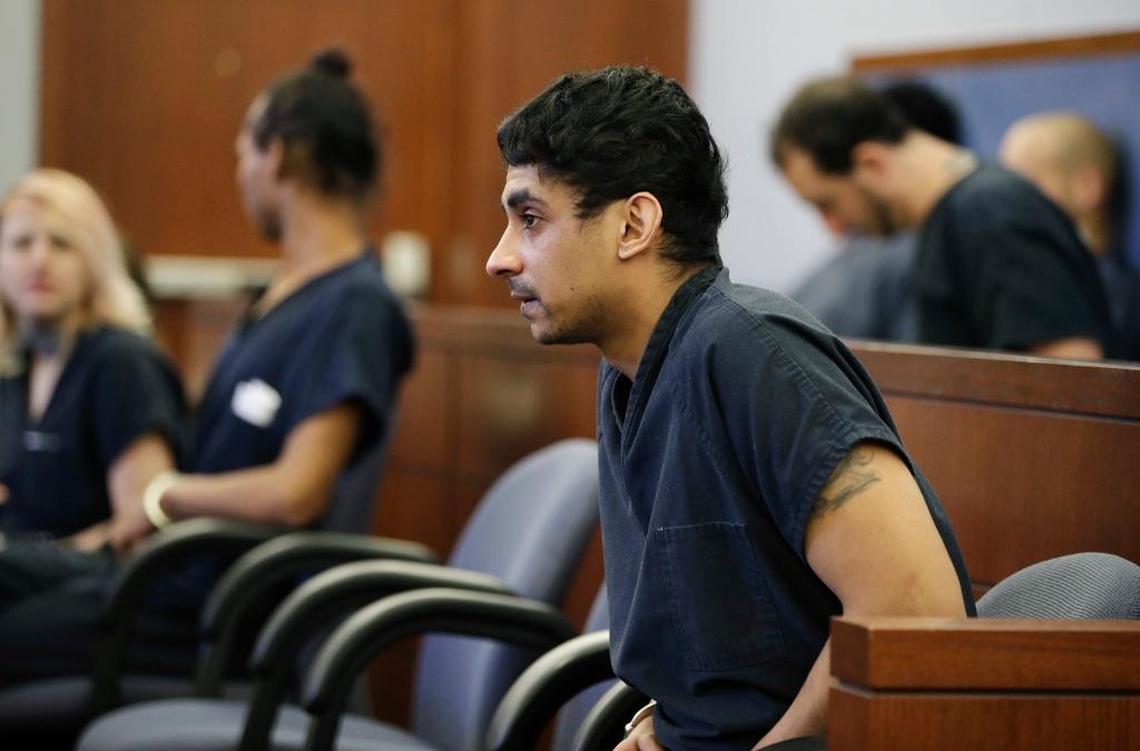 Jason Quate appears in court Friday in Las Vegas.