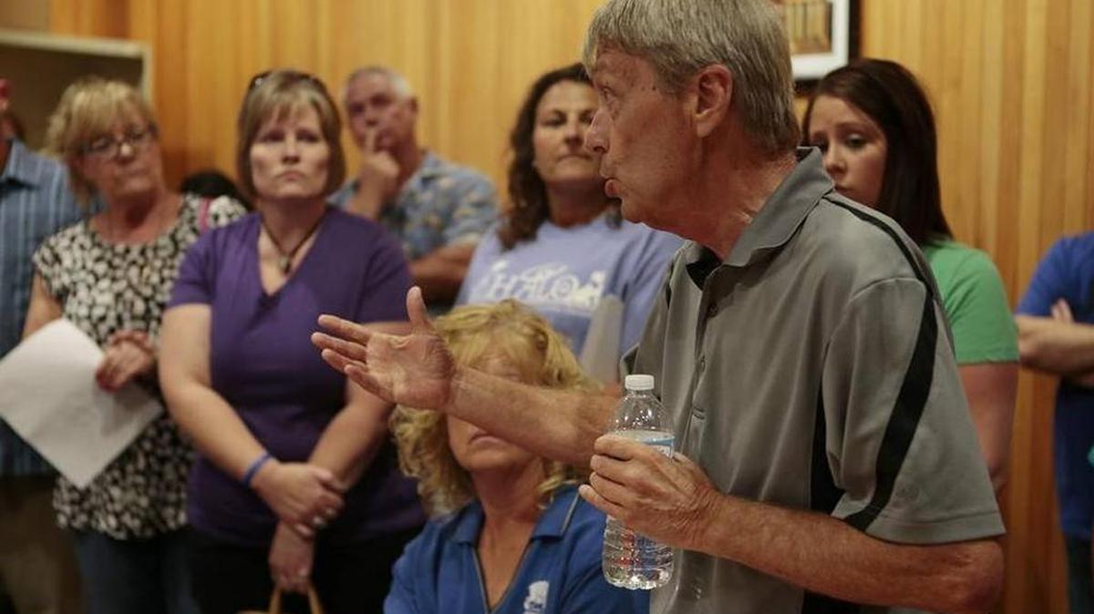St. Clair County Animal Services Director Jim Jacquot responds to a question during a recent meeting of the St. Clair County Animal Services Committee. Some animal advocates accused St. Clair County Animal Services of not doing enough for the welfare of animals under its care.
