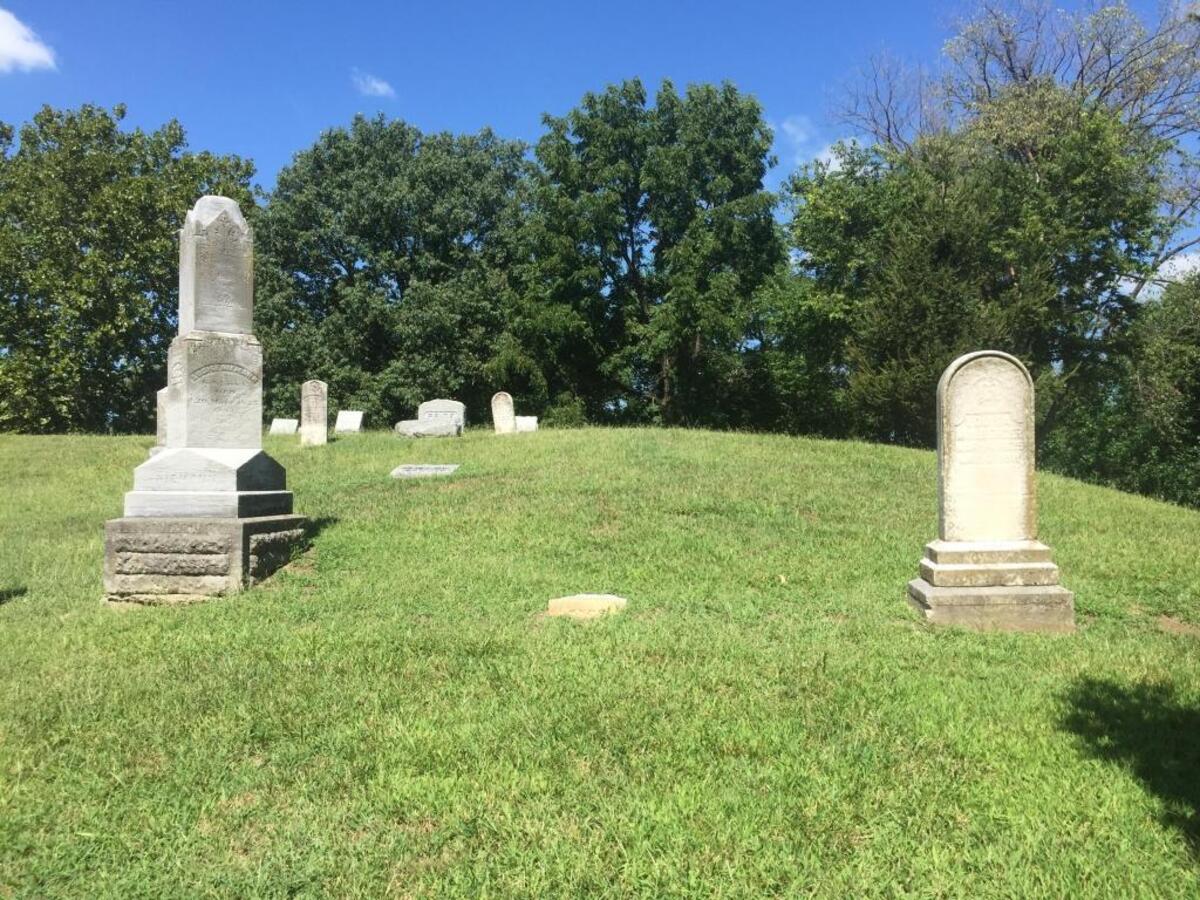 One of the nine headstones stolen from Caseyville Cemetery.