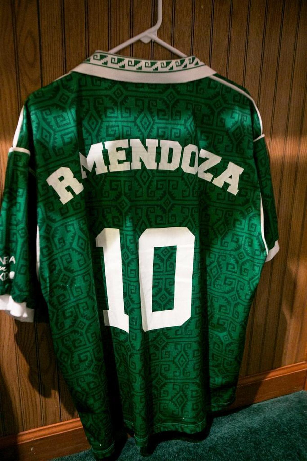 A jersey of Ruben Mendoza, known as the “father of metro-east soccer.” He may get a statue to his memory in Granite City.