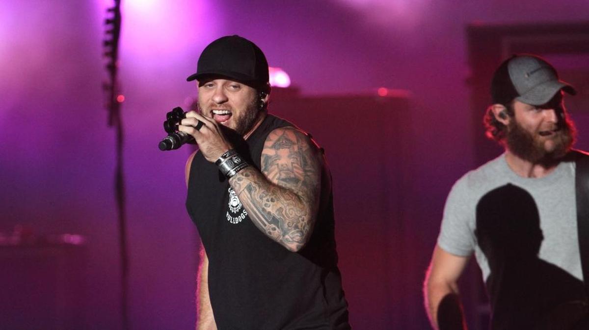 Brantley Gilbert performs during the Take It Outside Tour 2016 at Lakewood Amphitheatre on Friday, August 26, 2016, in Atlanta.