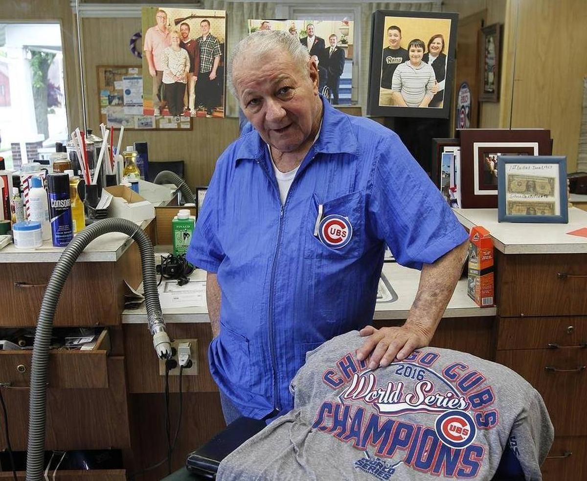 Bob Kaiser in his Belleville barber shop.
