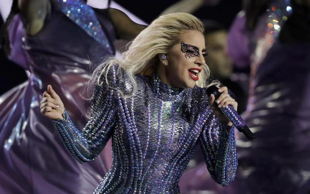 Singer Lady Gaga performs during the halftime show of the NFL Super Bowl 51 football game between the New England Patriots and the Atlanta Falcons, Sunday, Feb. 5, 2017, in Houston.