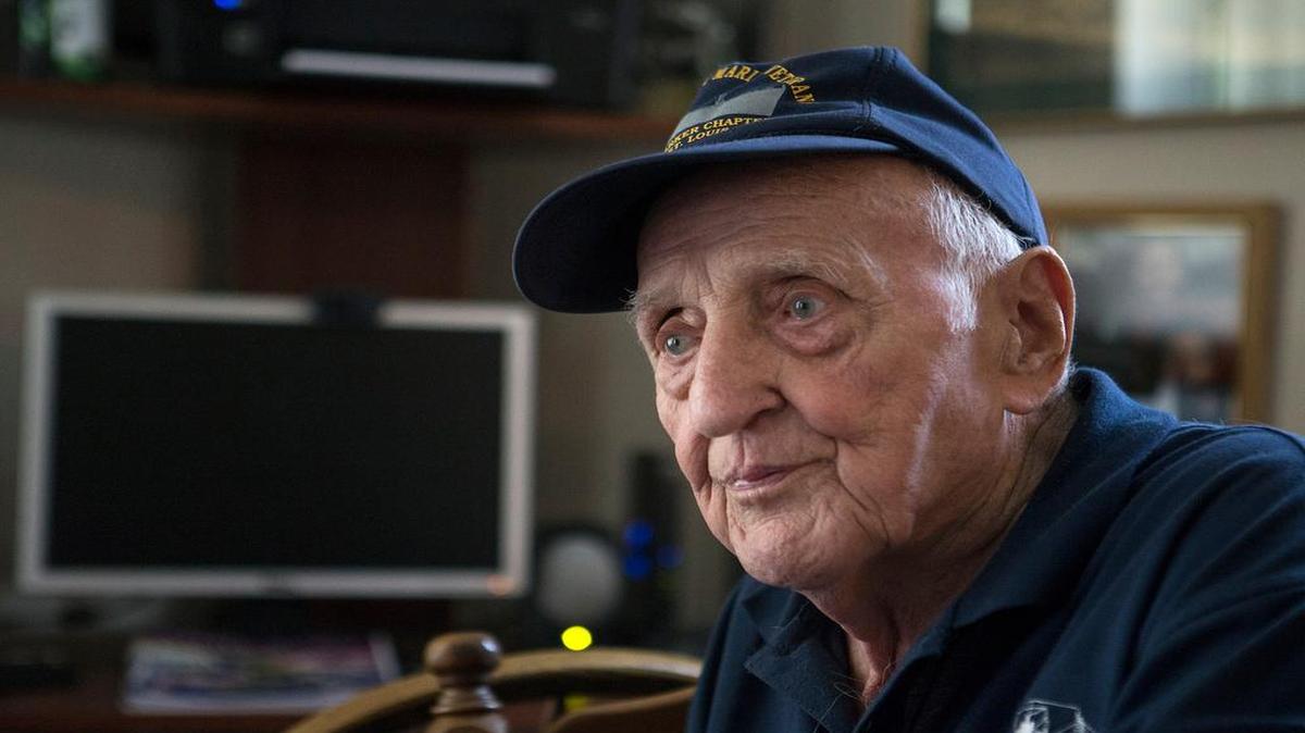 
Collinsville’s Orville Sova, 88, served in the United States Merchant Marine during World War II. Sova and other Merchant Marines are pushing for a bill introduced in the U.S. House that would provide a one-time lump sum of $25,000 to each remaining eligible Merchant Marine veteran of World War II.
